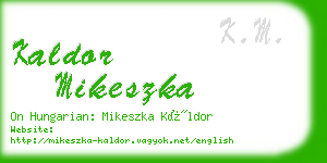 kaldor mikeszka business card